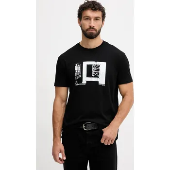 Pánské tričko Bavlněné tričko Armani Exchange XM001461.AF10358 černá 99A, vel. XXL