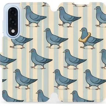 Pouzdro na mobilní telefon Flipové pouzdro Mobiwear - OnePlus Nord 5 - VP91S Holubi (Knížkové flip pouzdro, obal, kryt na mobil OnePlus Nord 5 - VP91S Holubi, materiál Umělá kůže + TPU - ochrana 360°, stojánek, silikonová vanička, magnetické zavírání)
