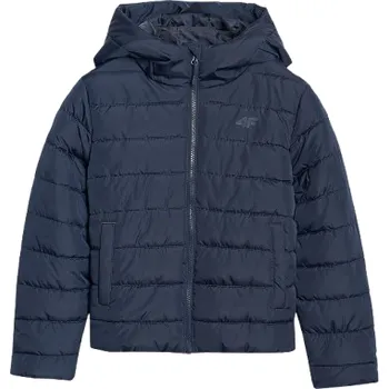 Chlapecká bunda Dětská zimní bunda 4F Down Jacket U0704 Dětská velikost: 158 / Barva: modrá