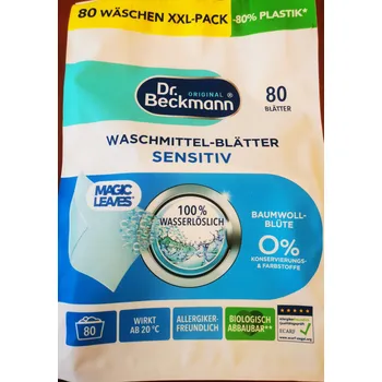 Prací prostředek DR. BECKMANN Ubrusky na praní SENSITIV 80 KS z Rakouska.