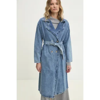 Dámský kabát Džínový kabát Answear.LAB dámský, modrá barva, přechodný sng.92.tos 55X, vel. S