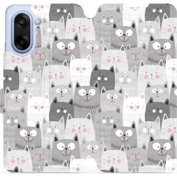 Pouzdro na mobilní telefon Flipové pouzdro Mobiwear - OnePlus Nord CE5 - M099P Kočičky (Knížkové flip pouzdro, obal, kryt na mobil OnePlus Nord CE 5 - M099P Kočičky, materiál Umělá kůže + TPU - ochrana 360°, stojánek, silikonová vanička, magnetické zavírání)