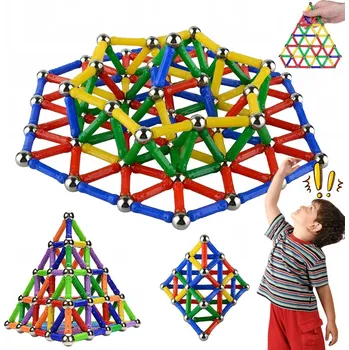 ostatní stavebnice MAGNETICKÉ VZDĚLÁVACÍ STAVEBNICE KONSTRUKČNÍ TRUBIČKY MAGNETICKÉ TYČINKY XXL 206 E