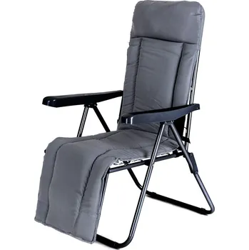 Happy Green Skládací zahradní židle Manilla 74 x 57 x 106 cm, šedá