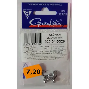 Rybářský háček Jigová hlavička Gamakatsu Mini 2g, háček č. 4