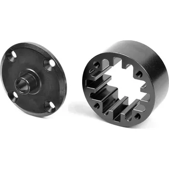 RC model auta TEAM CORALLY | Tělo středového diferenciálu - 35mm - hliník / ocel - černé - 1 ks C-00180-686-B