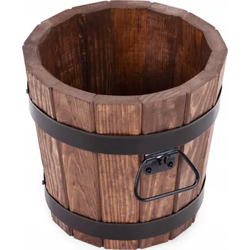 Květináč Drewdon hnědý dřevěný Květináč 28 cm x 28 x 26 cm