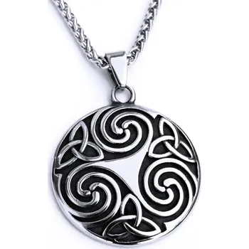 Přívěsek Ocelový Přívěsek + Řetízek - Triquetra / Triskelion (025)