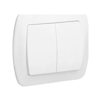 vypínač Schodišťový vypínač dvojitý Kontakt-simon Akord bílý