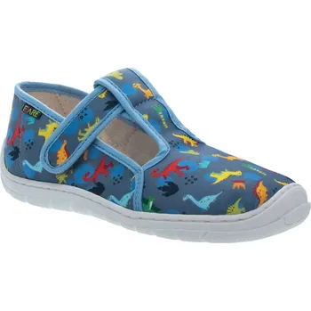 Dámská zdravotní obuv Fare bare bačkory 5102464, 5202464 modrý dino, suché zipy Velikost EU: 32, vnitřní délka: 213, vnitřní šířka: 84