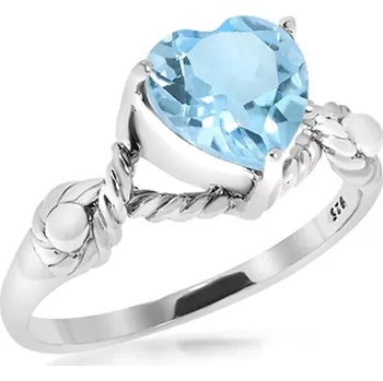 Prsten Sunshine S Blue Topaz - prsten ze stříbra s modrým topazem