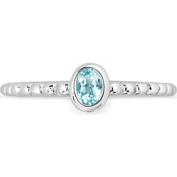Prsten Judica S Blue Topaz - prsten ze stříbra s modrým topazem