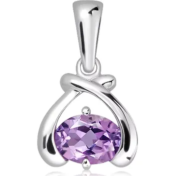Přívěsek Ligara S Ametyst - stříbrný přívěsek s ametystem