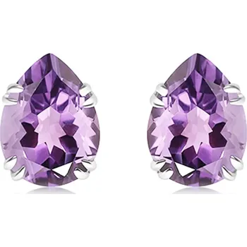 Náušnice Luceria S Ametyst - stříbrné náušnice s ametystem