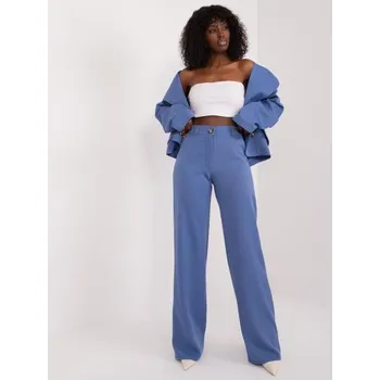 Dámské kalhoty Dámské kalhoty s kapsami OBLA šedomodré