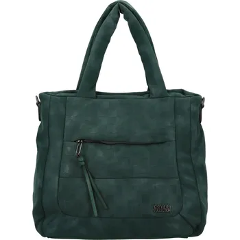 Kabelka Trendy dámská koženková kabelka do ruky Pelagie, tmavě zelená