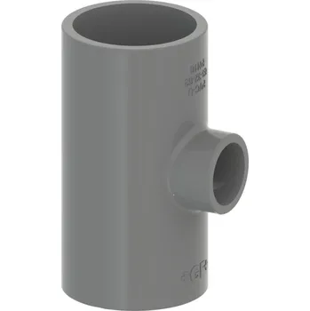 GEORG FISCHER PVC-U T-kus 90° redukující d90 x d63