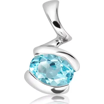Přívěsek Severie S Blue Topaz - stříbrný přívěsek s modrým topazem