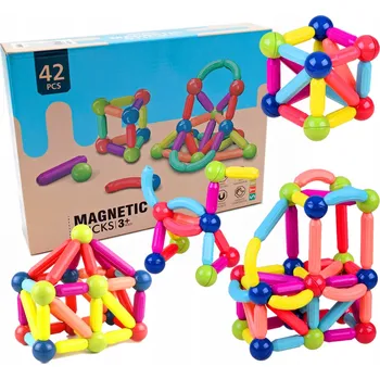 ostatní stavebnice Stavebnice kostky magnetic sticks sada magnetických kostek pro děti 40