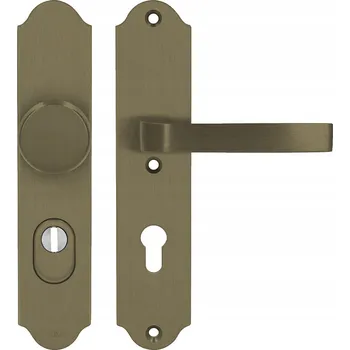 Dveřní kování Klika s pevnou koulí vnější, bezpečnostní Verona Flex staré zlato 72mm AXA