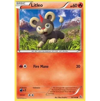 Sběratelská karetní hra Pokémon FLF 019/106 Litleo - Flashfire Stav: Excellent, Verze: NORMAL