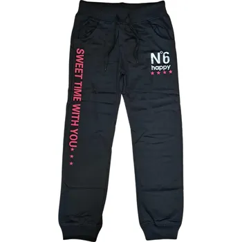 Dívčí kalhoty Dívčí tepláky tm.modré Kugo M7031