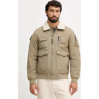 Pánská softshellová bunda Bunda Aeronautica Militare zelená barva, přechodná, AB3024UCT03151 01A, vel. 52