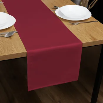 ubrus Saténový běhoun na stůl polyesterový Satén LUX-055 Vínově červený 20x120 cm