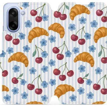 Pouzdro na mobilní telefon Flipové pouzdro Mobiwear - OnePlus Nord CE5 - VP85S Croissanty (Knížkové flip pouzdro, obal, kryt na mobil OnePlus Nord CE 5 - VP85S Croissanty, materiál Umělá kůže + TPU - ochrana 360°, stojánek, silikonová vanička, magnetické zavírání)