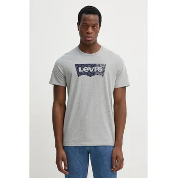 Pánské tričko Bavlněné tričko Levi's GRAPHIC CREWNECK TEE šedá barva, s potiskem, 22491 22491.1813 90X, vel. M