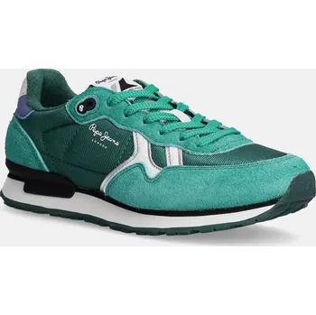Dámské tenisky Sneakers boty Pepe Jeans PLS40018 zelená barva, BRIT SERIE W 77X, EUR 36