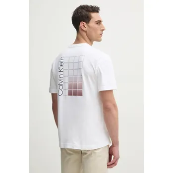 Pánské tričko Bavlněné tričko Calvin Klein K10K114164 bílá 00X, vel. M