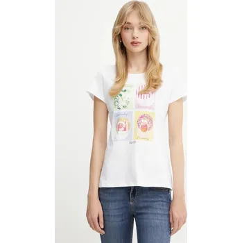 Bavlněné tričko Liu Jo WA5478.J6410 bílá 00A, vel. M