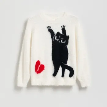 Dívčí svetr Reserved - Svetr s aplikací - vícebarevná - 838FH-MLC - 838FH-MLC-116