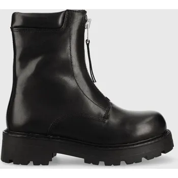 Dámské kozačky Kožené kotníkové boty Vagabond Shoemakers Cosmo 2.0 dámské, černá barva, na platformě 5455.201.20 99X, EUR 40