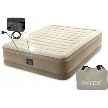 Nafukovací matrace MATRACE NAFUKOVACÍ DVOUOSOBÁ SAMONAFUKOVACÍ VELUROVÁ INTEX 203 x 152 x 42