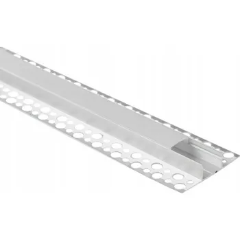 LED osvětlení Profil Nástěnný eloxovaný pro LED pásky + mléčný kryt, koncovky, 1m Ecolight