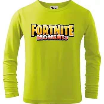 Dětské tričko Fortnite moments s dlouhým rukávem limetkové