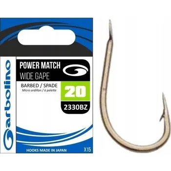 Rybářský háček Garbolino Power Match Háčky na břemeno, plovákové, s protihrotem 15 ks