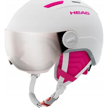 Dětská lyžařská helma HEAD Maja Visor bílá XS/S (52-56 cm) se štítem S2