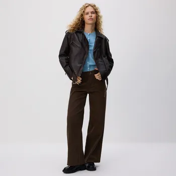 Dámské džíny Reserved - Džíny wide leg - hnědá - 532GE-88J - 532GE-88J-38