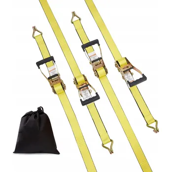 Upínací popruh Račnové popruhy 4500 kg, 4 kusy, 50 mm x 8 m, materiál popruhu: Polyester