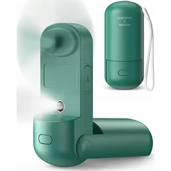 Domácí ventilátor Přenosný ruční ventilátor 3v1 nabíjený přes USB růžový turistický