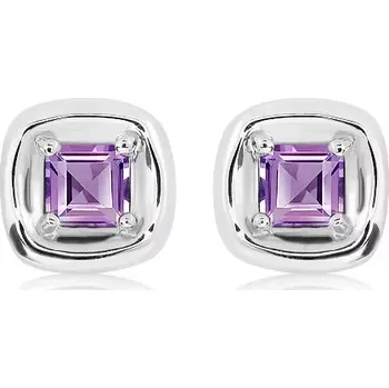 Šperk Efka S Amethyst - stříbrné náušnice s ametystem