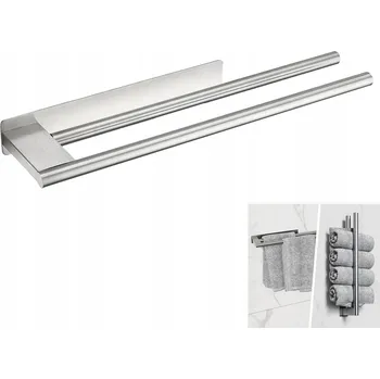 Držák na ručník DRŽÁK NA RUČNÍKY BEZ VRTÁNÍ, DVOJITÝ DVOURAMENNÝ VĚŠÁK NA RUČNÍKY
