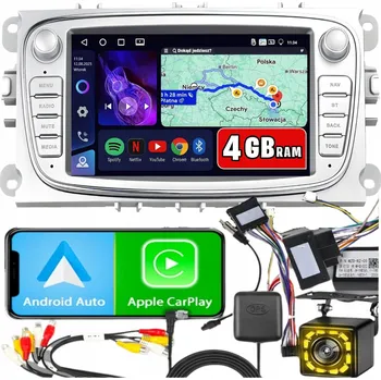 Autorádio Autorádio do auta pro FORD MONDEO MK4 FOCUS MK2 MK3 GALAXY CarPlay WiFi GPS