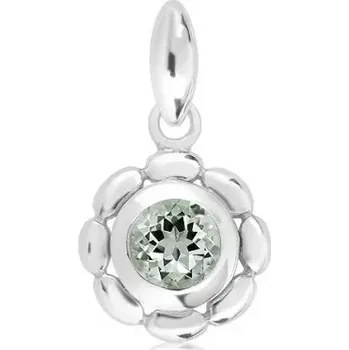 Přívěsek Lina S Green Amethyst - stříbrný přívěsek se zeleným ametystem
