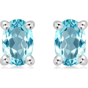 Náušnice Alala S Blue Topaz - stříbrné náušnice s modrým topazem