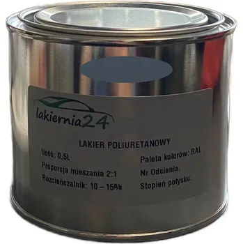 Lak na dřevo Barva Průmyslová polyuretanová barva, polyuretanový lak polomatný 0,5l 2:1 RAL 7011