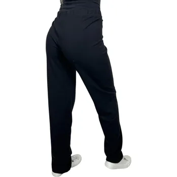 Dámské legíny Forever Dámské černé bavlněné legíny s širokými nohavicemi RIKA Barva: Černá, Velikost: 5XL